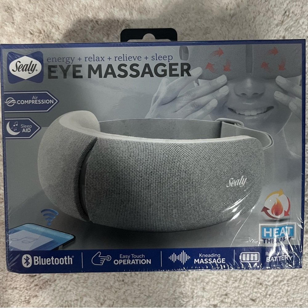 Sealy‎ Gray Eye Massager with Bluetooth